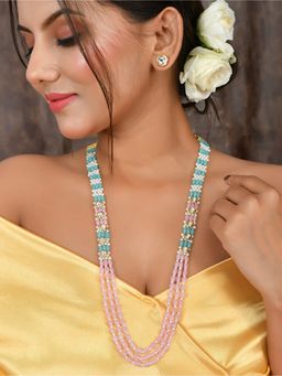 DASTOOR - Womens Gold Plated Multilayerd Designer Mala