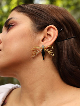 VARNIKA ARORA - Eliza Statement Earrings - Black