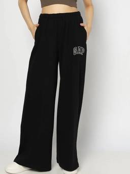 GAP - Women'S Relaxed Fit Logo Black Trackpants
