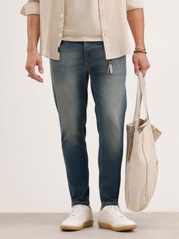 WROGN - Men Blue Faded Slim Fit Denim Jeans