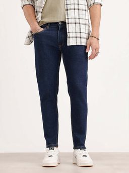 WROGN - Men Navy Blue Solid Denim Jeans