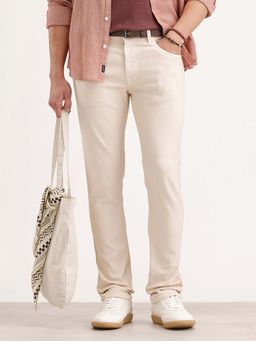 WROGN - Men Cream Slim Fit Denim Jeans