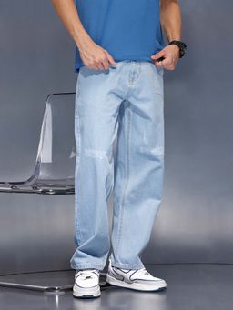 WROGN - Men Blue Loose Fit Light Washed Jeans