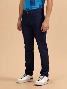 WROGN - Men Navy Blue Casual Slim Fit Jeans