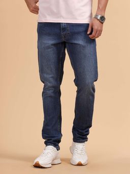 WROGN - Men Blue Casual Heavy Fade Slim Fit Jeans
