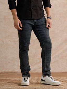 WROGN - Men Blue Solid Heavy Fade Slim Fit Jeans