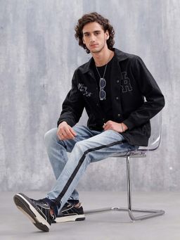 WROGN - Men Blue Straight Fit Stated Side Seam Jeans