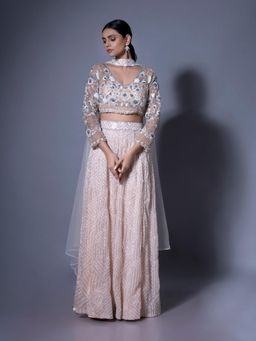 Ellemora - Nude Elegance Kurta with Palazzo and Dupatta