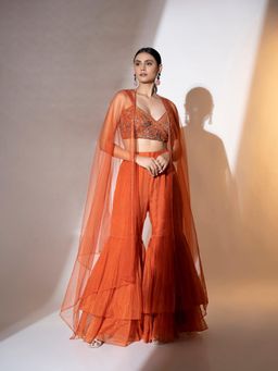 Ellemora - Rustic Charm Sharara with Blouse and Shrug