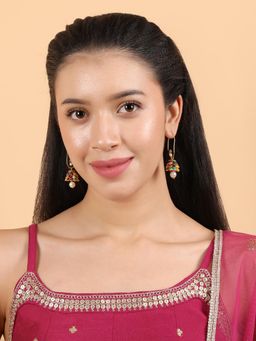 Queens Jewels - Pachi Jhumkas Navratan Colour