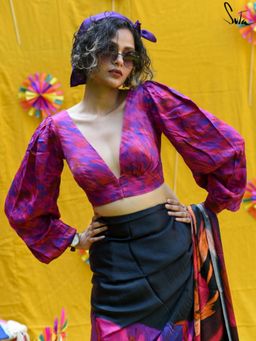 Suta - Pink Modal Viscose Stitched Blouse