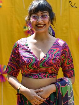 Suta - Multicolour Modal Viscose Stitched Blouse