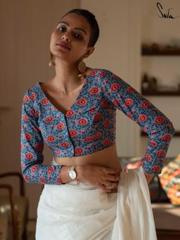 Suta - Multicolour Cotton Stitched Blouse