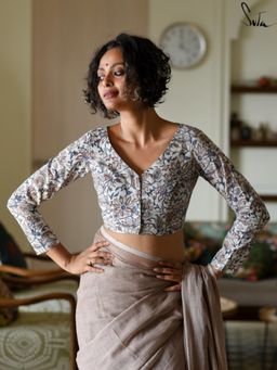 Suta - Multicolour Cotton Stitched Blouse