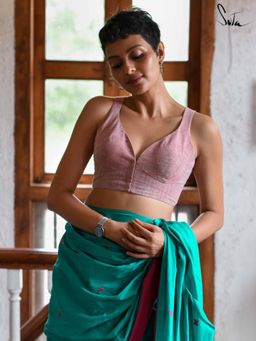 Suta - Pink Cotton Stitched Blouse