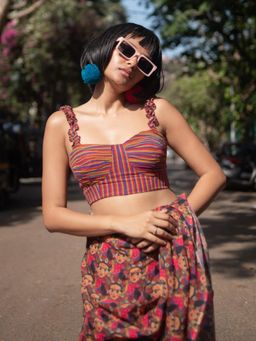 Suta - Multicolour Viscose Georgette Stitched Blouse