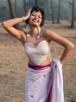 Suta - Off White Cotton Stitched Blouse