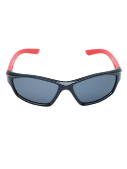 Spiky - Black Frame Grey Polarised Lens Sports Sunglasses