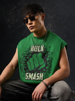 The Souled Store - Green Character Oversized Fit Tank