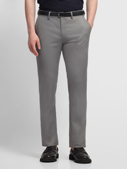 Arrow Newyork - Grey Solid/Plain Straight Fit Trouser