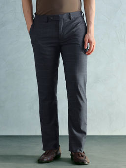 Arrow - Grey Checks Slim Fit Trouser