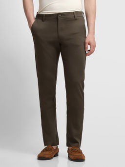 Arrow Sports - Brown Solid/Plain Slim Fit Trouser