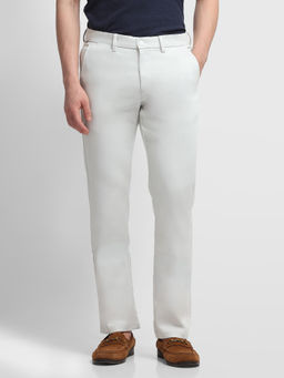 Arrow Sports - Off White Solid/Plain Regular Fit Trouser
