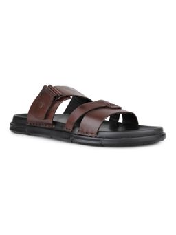 ATESBER - Men Brown Casual Round Toe Sandals