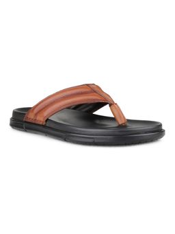 ATESBER - Men Tan Casual Round Toe T-Strap Sandals