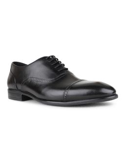 ATESBER - Men Black Party Wear Solid Round Toe Derbies