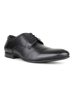 ATESBER - Men Black Party Wear Solid Round Toe Derbies