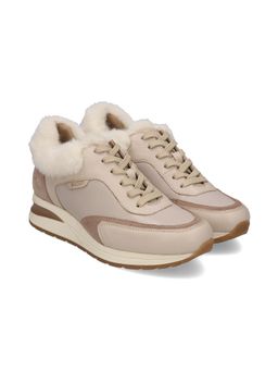 BAGATT - Venice Beige Leather Mid Top Sneakers
