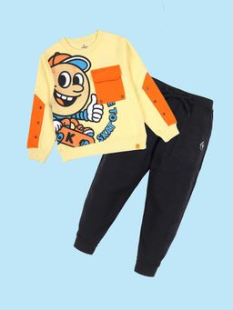 KiddoPanti - Thumbs Up Skater Sweatshirt with Joggers