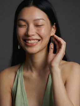 Palmonas - Grace Line Pearl Drop Earrings