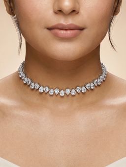 GIVA - Silver Pure Teardrop Choker
