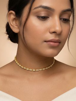 GIVA - Silver Golden Grove Choker