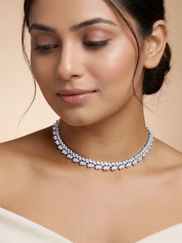 GIVA - Silver Leafshine Princess Necklace