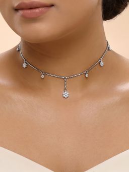 GIVA - Silver Light Charm Choker