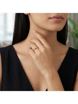 GIVA - Silver Golden Bowline Ring