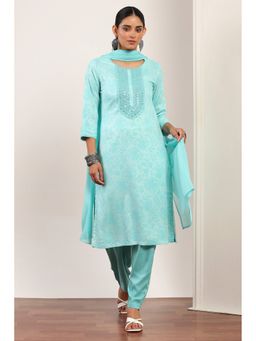 Rangriti - Women Blue Kurta Salwar with Dupatta