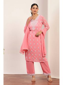 Rangriti - Pink Kurta Palazzo with Dupatta