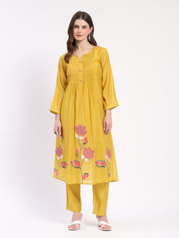 ME & I - Mustard A-Line Kurta with Pant