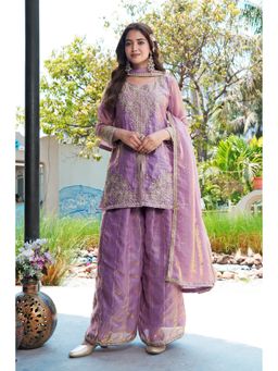 Miss Ethnik - Lavender Kurta Palazzo with Dupatta