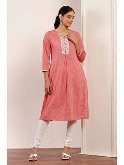 Rangriti - Women Peach Kurta with Churidar