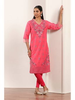 Rangriti - Women Pink Kurta with Pant
