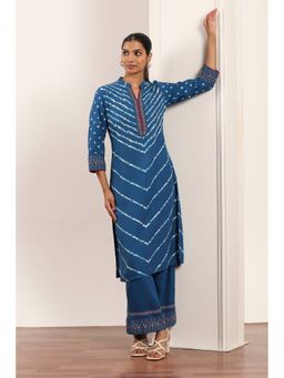 Rangriti - Women Blue Kurta with Palazzo