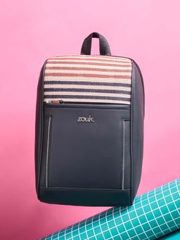 Zouk - Women Olina Stylish Handcrafted Backpack - Qutub Stripes (M)