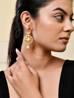 Silvermerc Designs - Gold and Pearl Drop Earrings