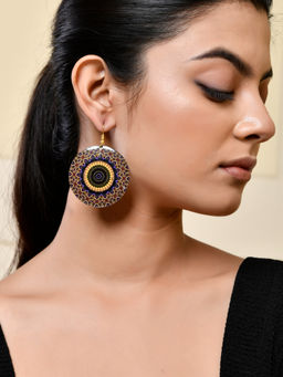 Silvermerc Designs - Mandala Pattern Round Earrings