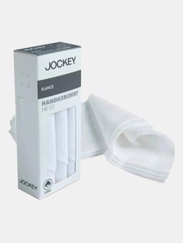 Jockey - HK01 Men Super Combed Cotton Handkerchief - White (Pack of 3)